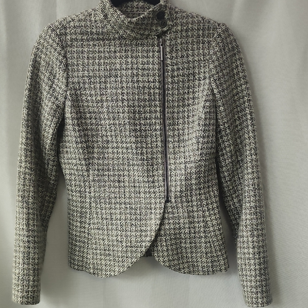 The Limited Black and White Checkered Blazer Tailored Fit